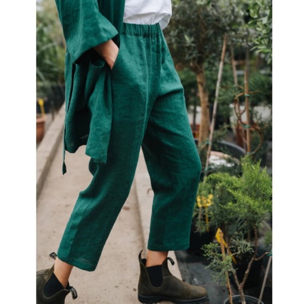 mantaikotai linen Valletta pants in Pink, NWOT